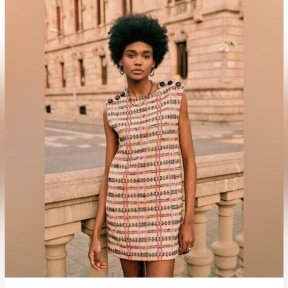 Sezane Katie dress Chic Multicolor shiftSleeveless xs - Picture 1 of 10